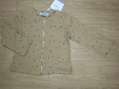 シモネッタ ミニ simonetta 子供服 マメール 長袖 ジップアップカーディガン カーデガン カーデ ベージュ 小花 秋 冬 55 サイズ 約 110cm ★5 新品 未使用 キッズ 【中古】 ユーズド 女の子 ガールズ 女児 ブランド USED