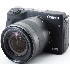 キヤノン ミラーレス CANON EOS M3 レンズキット ブラック 中古 Wi-Fi搭載 SDカード付き 届いてすぐに使える スマホに送れる 動画撮影