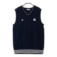 サイズ：L/G ADIDAS GOLF アディダスゴルフ  ニットベスト  ネイビー系 [240101270459] ゴルフウェア メンズ ストスト