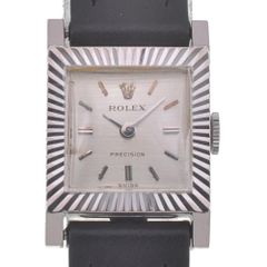 ロレックス ROLEX 2157 ヴィンテージ プレシジョン スクエア K18WG/レザー Cal.1401 手巻き レディース D#141651