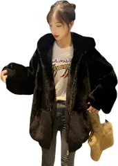 Over the moon ボアジャケット ボアコート もこもこ パーカー アウター おしゃれ ボアパーカー ルームアウター 可愛い 厚手(ブラック,  M)