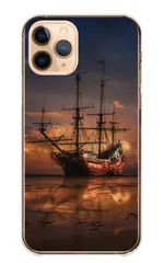 iPhone 16 ケース カバー アイフォン16 スマホケース ハードケース 船 海賊船 海賊 航海 大航海 海 波 冒険 写真 かっこいい おしゃれ 夕焼け 空 カラー04