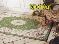 ベルギー製　ラグ マット モリヨシ  PALACE パレス　190×250㎝　3帖　グリーン　緑　おしゃれ　カーペット　絨毯　じゅうたん