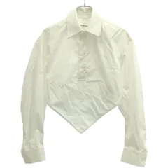ALEXANDER WANG アレキサンダーワン 23AW コットンアシンメトリークロップドシャツ 1WC4241943 ホワイト XXSのサムネイル