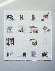 【再入荷】fog line work Misato Ogihara ハンカチ 猫との暮らし