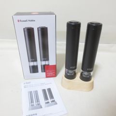 W722　美品　Russell Hobbs 電動ミル ソルト＆ペッパー ミニ 7933JP　ブラック　調味料入れ　ラッセルホブス