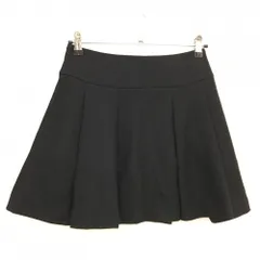 【美品】ジュンアンドロペ プリーツスカート 黒 ウール100％ 内側インナーパンツ レディース S ゴルフウェア JUN＆ROPE
