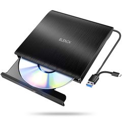 USB 3.0&Type-Cデュアルポート 外付けCDドライブ 高速 読み出し&書き込み CDドライブ 外付け 外付け ドライブ PC 外付け DVDドライブ 軽量 外付けDVD ドライブ CD 光学ドライブ 外付け DVD 極静音 ドライブ Mac OS 外
