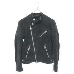 TOM FORD (トムフォード) Slim-Fit Suede Biker Jacket BN473 TFL527 スリムフィット スウェード バイカージャケット ライダースジャケット ブラックのサムネイル