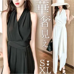 ☆ XLサイズ ☆ パンツドレス パーティードレス mmpantsd1214f パンツドレス パーティドレス ノースリーブ フォーマルドレス ハイウェスト エレガント 上品 かわいい 可愛い オールインワン サロペット ワイドパンツ レディース 女性 袖なし