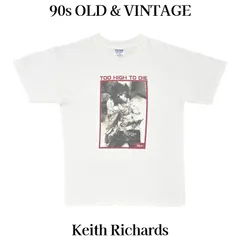 古着 90s キース リチャーズ Tシャツ ホワイト M 当時物 ヴィンテージ ビンテージ 90年代 ローリングストーンズ The Rolling Stones