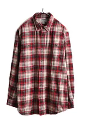 【お得なクーポン配布中!】 US企画 カーハート チェック ボタンダウン 長袖 ネル シャツ L フランネル