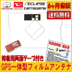 三菱 MITSUBISHI 用 GPS 一体型 フィルムアンテナ 高感度 接着用両面テープ 取説付きのサムネイル