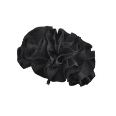 【ブラック×ワンサイズ】[Cream dot. クリームドット公式] ヘアアクセサリー レディース ポニーフック ヘアフック ヘアカフ リボン フリル ワンタッチ まとめ髪 アレンジ ヘアゴム ヘアアクセ デイリー カジュアル オフィス 女性 ギフト 