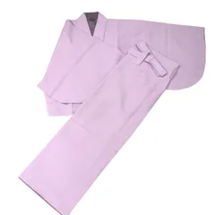 訳あり品 二部式きもの 無地 袷 Mサイズ 洗える 普段着 仕事着 作業着