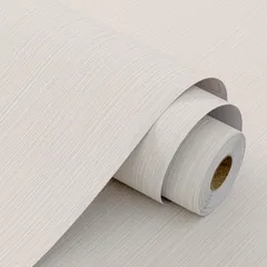 新品　賃貸対応 DIY用 艷消し リメイク 防水 キャビネット 厚手 棚 北欧 寝室 おしゃれ 壁 はがせる リビング 厚手ビニール 収納 壁紙シールクロス 幅60cm×1000cm 壁紙 クリームベージュ MON 細いストライプ柄つき FUKU