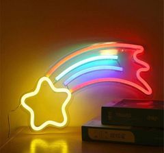 オリジナル　ネオンサイン 流れ星ライト　オーダー　 LED壁飾り USB充電 店内装飾  ネオン管　ルームデコレーション LEDイルミネーション ナイトライト 雰囲気作り プレゼント オーダーメイド