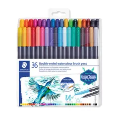 ステッドラー マルスグラフィック デュオ 36色 - Staedtler Watercolor Brushpen Duo 36 colors