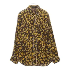VERSACE (ヴェルサーチ) メデューサ総柄 シルク パジャマシャツ ブラウン/イエロー A84344のサムネイル