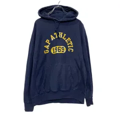 GAP プリント スウェット パーカー M ネイビー ギャップ リバースウィーブ 古着卸 アメリカ仕入 a608-6324