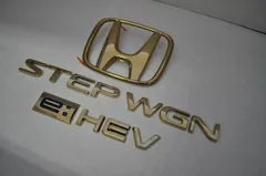 ＲＰ８　ステップワゴン　エアー　カラーエンブレム　３点ＳＥＴ　INVENTER/grow/メッキ/ブラッククローム/ゴールド/車エンブレム/車パーツ/