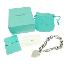 【中古】【箱付き】 TIFFANY&Co. ティファニー シルバー ハートタグ ブレスレット 36.4g 925刻印 426889 ブレスレット