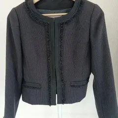 JOYBELLA ジョイベラ　ノーカラージャケット レディース　レディーススーツ　レディースジャケット　フォーマルスーツ　フォーマルジャケット　卒業式　卒園式　顔合わせ　七五三　会食　お食い初め　入学式　冠婚葬祭　オフィス　黒　Sサイズ