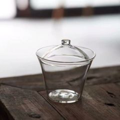 ガラス製 蓋碗 茶器 中国茶器 （クリア）MYZH35