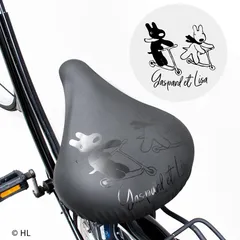 アストロ 公式 良品 自転車 大型サドルカバー ブラック リサとガスパール 撥水 汚れ防止 取り付け簡単 補修カバー キズ隠し ネコポス 900-54のサムネイル