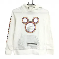 MARK&LONA - マークアンドロナ×Disney パーカー 白×シルバー ミッキー  レディース S ゴルフウェア MARK＆LONA マークアンドロナ×Disney パーカー 白×シルバー ミッキー