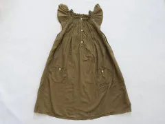 ボントン bonton アウトレット 子供服 女の子 10歳 約 130cm ワンピース ノースリーブ 茶色 カーキ 春 夏 ★3 ガールズ 女児 キッズ 【中古】 ユーズド リサイクル こども