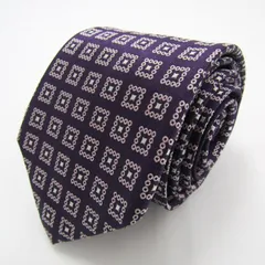 バナナリパブリック ブランド ネクタイ シルク 小紋柄 総柄 PO メンズ パープル BANANA REPUBLIC 【中古】