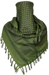 Ludus Felix アフガンストール アラブストール シュマーグ スカーフ ミリタリー サバゲー装備 Cotton 100%( グリーン,  110x110cm)