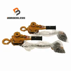 ☆比較的綺麗2本セット☆KITO キトー レバーブロック L5形 LB008 荷重0.8ton/800kg 揚程1.5m レバーホイスト ガッチャ 荷締め 111387のサムネイル