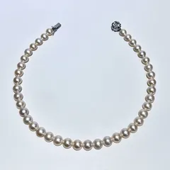 TASAKI タサキ SV 天然 マベパール ネックレス 本真珠 ホワイト 43.5cm P10～10.8mm 40.5g レディース アクセサリー 美品 ota79201r70411