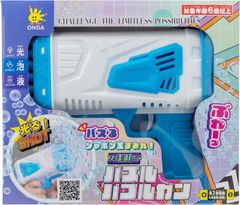 【未使用品】オンダ 光るライトアップバブルガン 電動バズルバブルガン しゃぼん玉