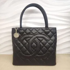 【中古】 CHANEL （シャネル） 復刻ﾄｰﾄ バッグ トートバッグ キャビアスキン CaviarSkin Leather Black ﾌﾞﾗｯｸ レザー 10番台 A01804 used:Aのサムネイル