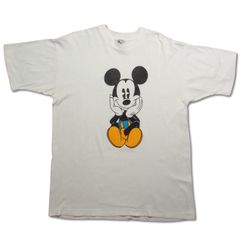 0141 90ｓ　XL　レアカラー　白　ミッキーマウス　青パンミッキー　座りミッキー　両面