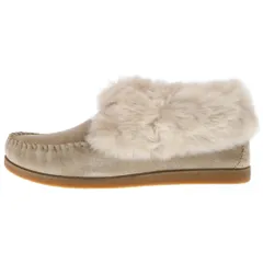TORY BURCH (トリー バーチ) モカシン ファーブーツ ベージュ スエード ムートン 靴 #8
