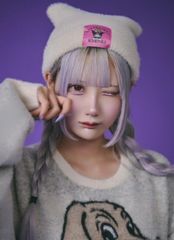 【GALFY×KUROMI】ふわふわ猫耳ニットCAP