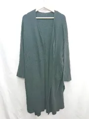 ◇ ⊇ antiqua アンティカ ロング丈 長袖 カーディガン サイズ表記なし ブラック レディース E  【1412090030109】