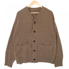 サカイ カーディガン メンズ ×MADSAKI マサキコラボ エンブロイダリーニット 刺繍 アパレル 服 トップス アウター Sacai ブラウン 茶 ウール    美品【中古品】