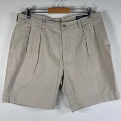 古着 90's/90年代 ポロバイラルフローレン Polo by Ralph Lauren ショートパンツ ポロチノ チノショーツ 大きいサイズ w38  ベージュ系 メンズ