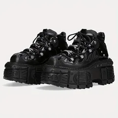 厚底 スニーカー 靴 シンプル トレンド シューズ ブラック 身長アップ メンズ レディース 無地 おしゃれ 履きやすい  運動靴 お出かけ 旅行 通勤 通学 スポーツシューズ レースアップスニーカー 靴 ロック アンクルブーツ PU