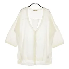 SM2 Samansa Mos2 新品 コットン 1606899-23-11 綿強撚Vネック カーディガン オフホワイト レディース サマンサモスモス【中古】5-0402M∞