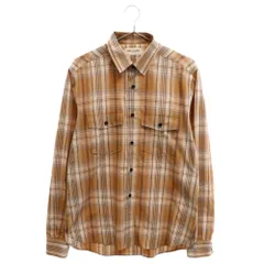 SAINT LAURENT PARIS (サンローランパリ) 15SS ラメ糸チェック長袖シャツ 373257 Y798H ブラウンのサムネイル