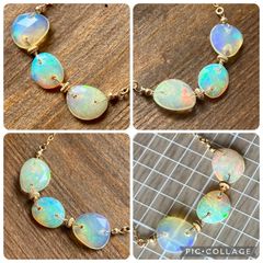 ブルー系 染めオパール フルブレスレット 14kgf ブルー系 染めオパール フルブレスレット 14kgf - メルカリ