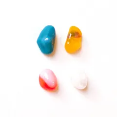 No.638　レジン　天然石型　4パターン　ころころ①　シンプル　ピアス　イヤリング