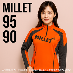 SS0082【送料無料】★新品未使用★ MILLET ミレー アウトドア 長袖ポロシャツ オレンジ　 サイズ90、95 登山 アウトドア スポーツ ブランド 男性用 女性用 ユニセックス メンズ レディース　90090.90095