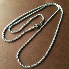 ステンレスネックレス◆ロープチェーン